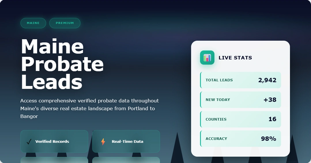 Maine Probate Leads platform