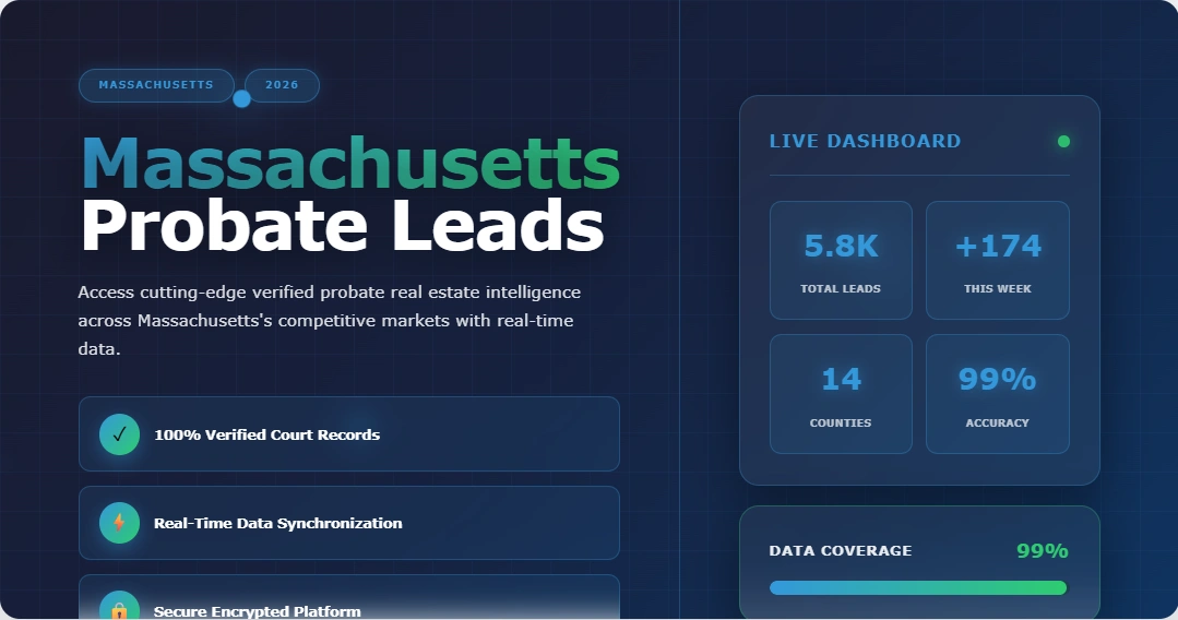 Massachusetts probate leads, inherited property and motivated seller data