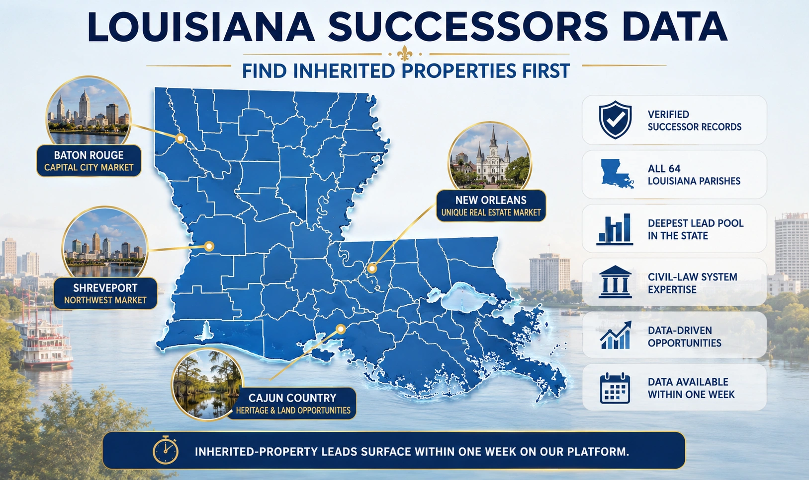 SuccessorsData platform for Louisiana